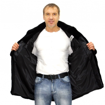 Куртка из норки с рубашечным воротником